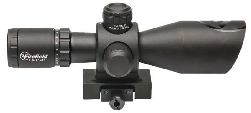 Firefield FF13064 Barrage Matte Black 2.5-10x40mm Illuminated Red/Green Mil-Dot Reticle