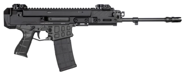 CZ-USA 91452 Bren 2 MS  5.56x45mm NATO Caliber with 14.17" Barrel, 30+1 Capacity, Overall Black Finish, Carbon Fiber Receiver, Ambi Mag Release, Stippled Black Polymer Grip Right Hand