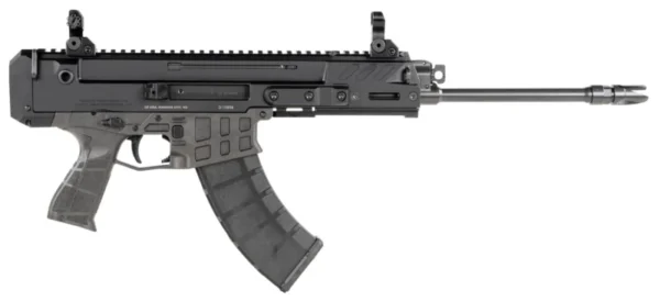 CZ-USA 91462 Bren 2 MS  7.62x39mm Caliber with 14.17" Barrel, 30+1 Capacity, Overall Black Finish, Carbon Fiber Receiver, Ambi Mag Release, Stippled Black Polymer Grip Right Hand