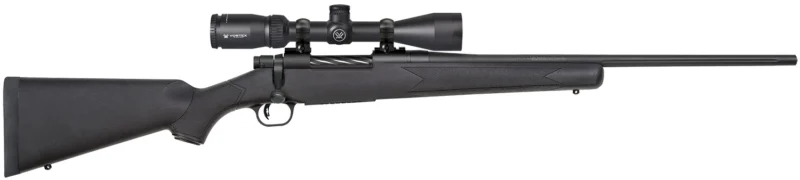 Mossberg 28052 Patriot 22-250 Rem Caliber with 5+1 Capacity, 22" Fluted Barrel, Matte Blued Metal Finish & Black Synthetic Stock Right Hand (Full Size) Includes Vortex Crossfire II 3-9x40mm Scope