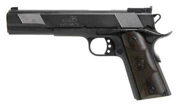 Iver Johnson Arms EAGLEXL10 Eagle XL Full Size Frame 10mm Auto 8+1 6" Steel Barrel, Black Cerakote Serrated Steel Slide, Matte Blued Steel Frame w/Beavertail, Diamondwood Walnut w/Integrated Logo Grip