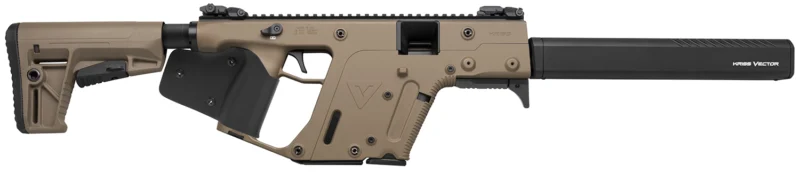 Kriss Vector CRB G2 .45 ACP 16in FDE right-side view with flip-up sights