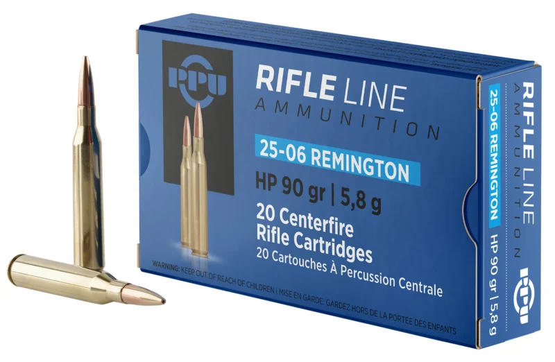 PPU PP2506H Standard Rifle 25-06Rem 90gr Hollow Point 20 Per Box/10 Case