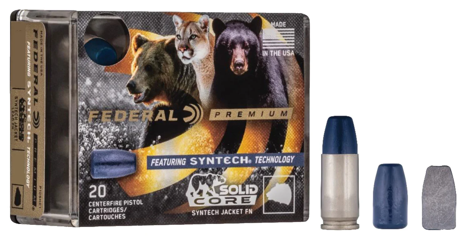 Federal P40SHC1 Premium 40S&W 200gr Solid Core Synthetic Flat Nose 20 Per Box/10 Case