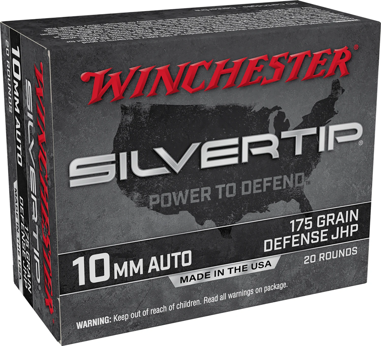 Winchester Ammo W10MMST Super X 10mmAuto 175gr Silvertip Jacket Hollow Point 20 Per Box/10 Case