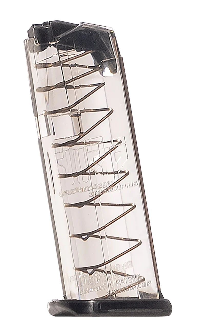ETS Group GLK43X Pistol Mags 10rd 9mm Luger Compatible w/ Glock 43X/48 Clear Polymer