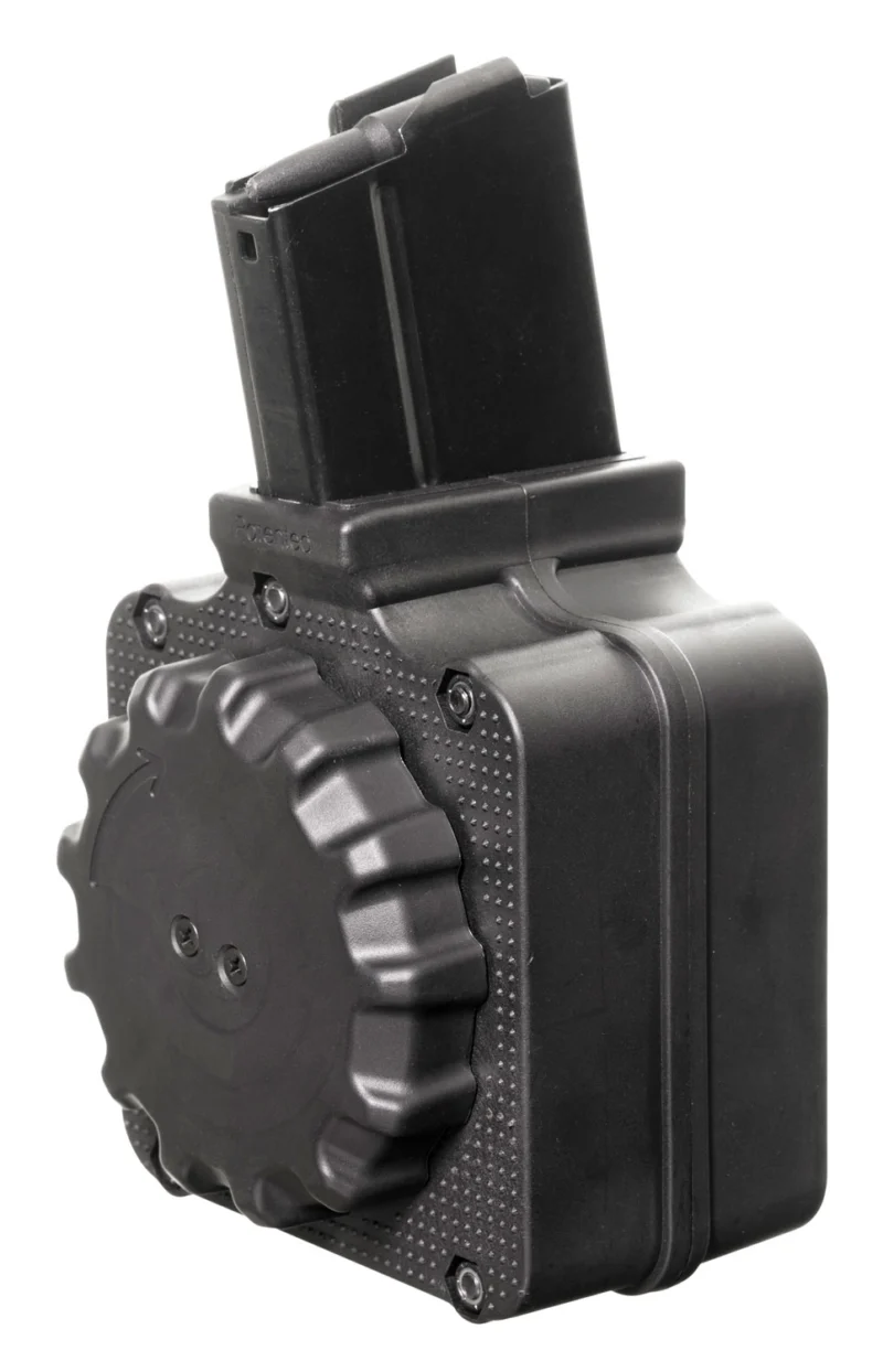 ProMag DRMA2 Standard 50rd Drum 308 Win/7.62x51mm NATO Fits Springfield M1A/M14 Black DuPont Zytel Polymer