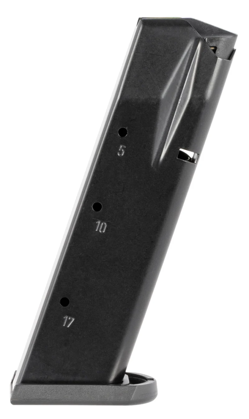 Mec-Gar MGWIT9SFAFC Standard 17rd 9mm Luger Fits Tanfoglio Witness Small Frame Blued w/Anti-Friction Coating Carbon Steel