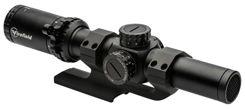Firefield FF13070K RapidStrike Matte Black 1-6x 24mm 30mm Tube Dual Illuminated (Red/Green/Black) Circle Dot Reticle