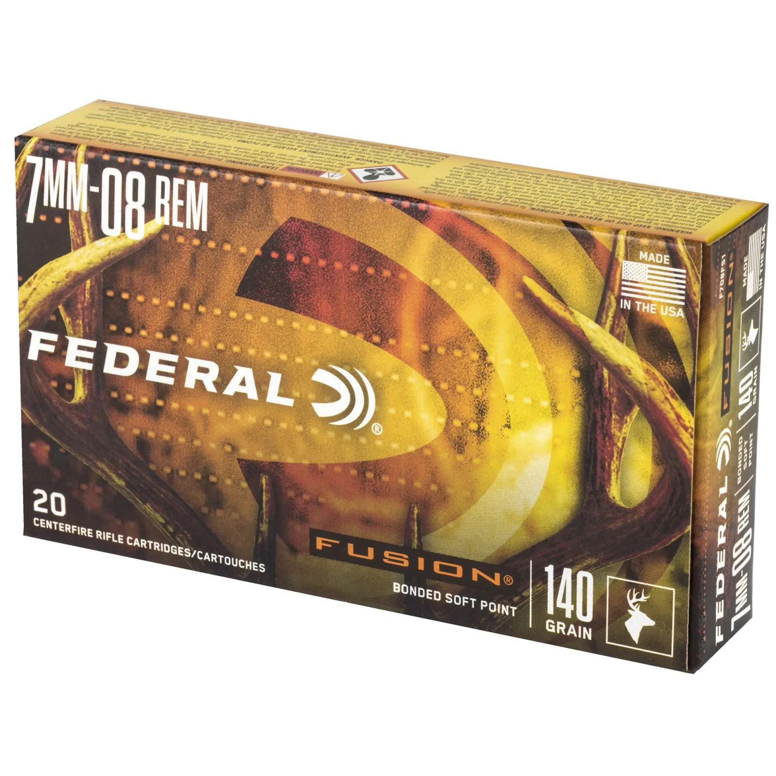 FEDERAL 7MM-08 REM 140GR FUSION 20 RD/BX 10 BX/CS - Image 2