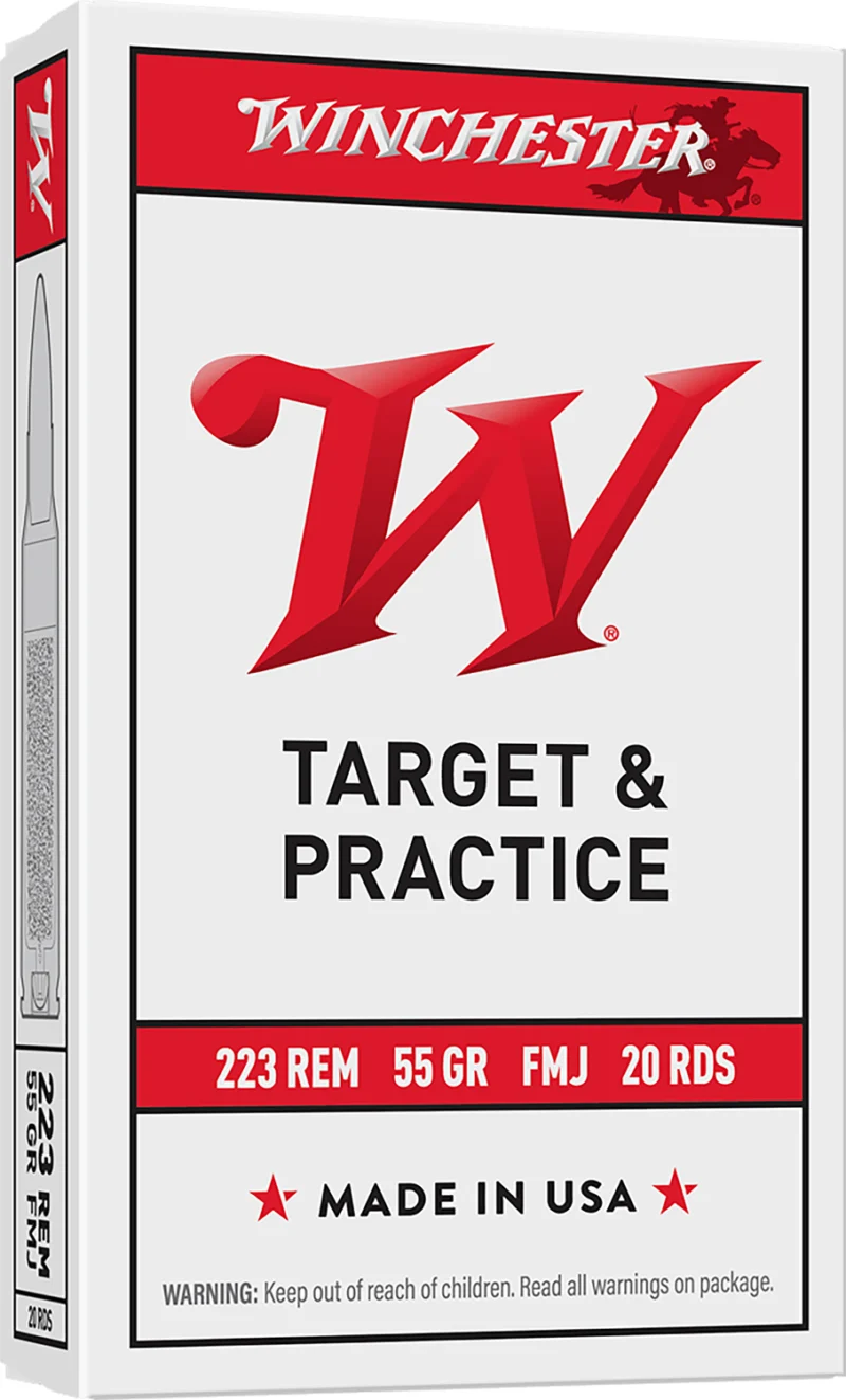 Winchester Ammo W223K USA 223Rem 55gr Full Metal Jacket 20 Per Box/50 Case