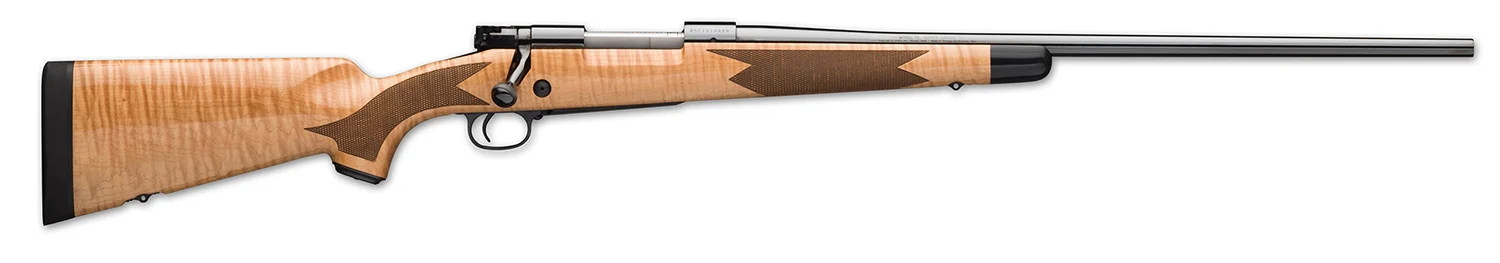 Winchester Model 70 Super Grade Maple 6.8 Western 24 in polished blued finish rifle, right-hand