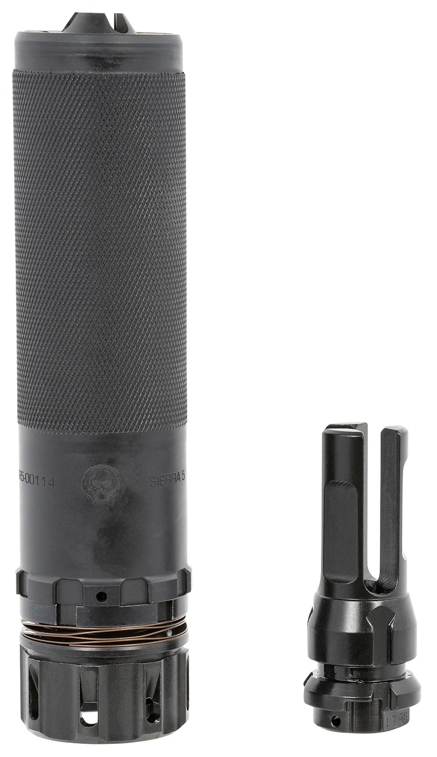 Dead Air Sierra 5 KM 5.56 suppressor with KeyMo adapter and 1/2-28 flash hider