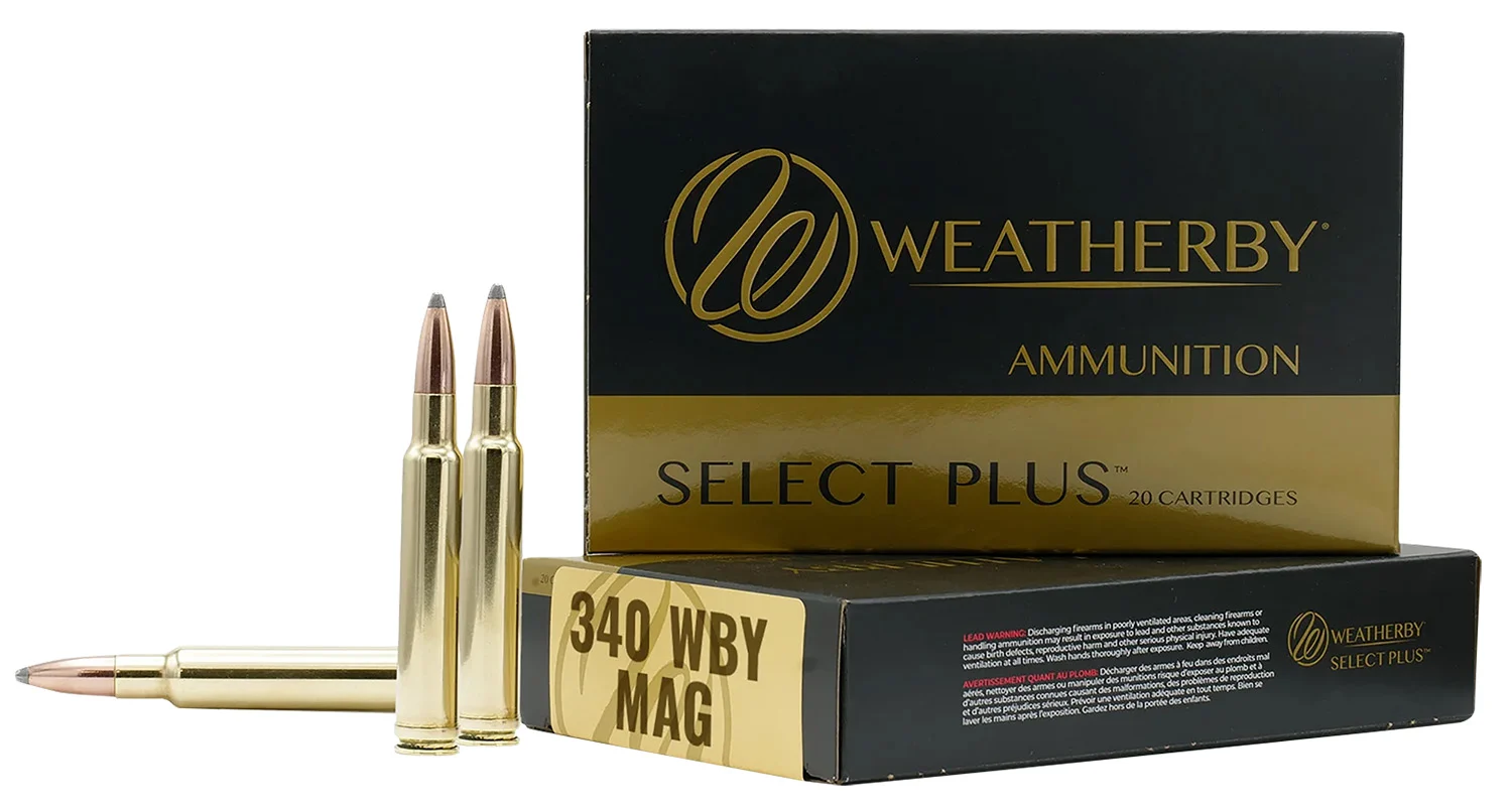 Weatherby H340225IL Select Plus 340 Wthby Mag 225 gr Hornady Interlock 20 Per Box/ 10 Case