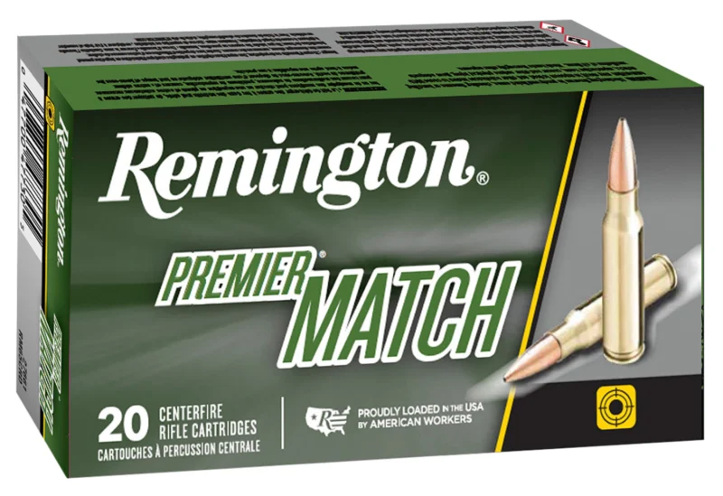 Remington Ammunition 27682 Premier Match 223Rem 52gr Boat Tail Hollow Point 20 Per Box/10 Case