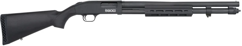 Mossberg 590S 12 Gauge 20in matte blued optic-ready pump shotgun with black synthetic stock