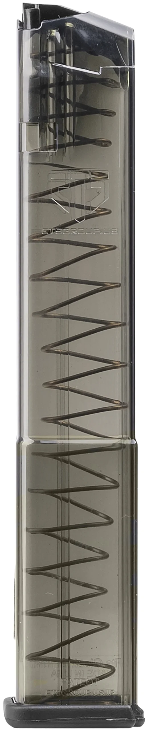 ETS Group SMKGLK17 Pistol Mags 17rd Standard 9mm Luger Compatible w/ Glock 19/26/45/18/19X/34 Smoke Polymer
