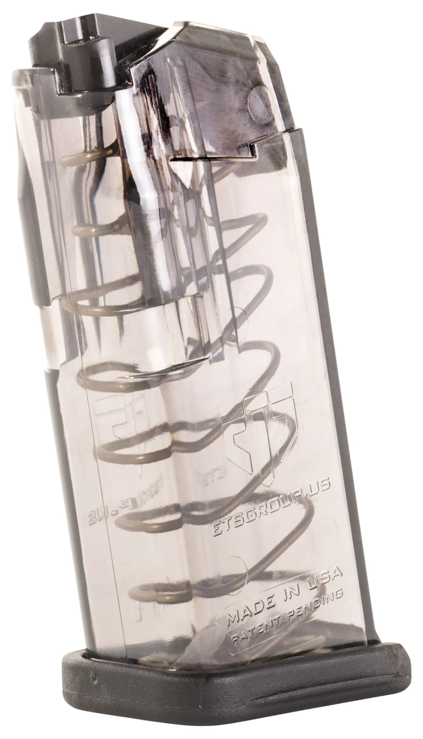 ETS Group SMKGLK26 Pistol Mags 10rd Standard 9mm Luger Compatible w/ Glock 26 Smoke Polymer