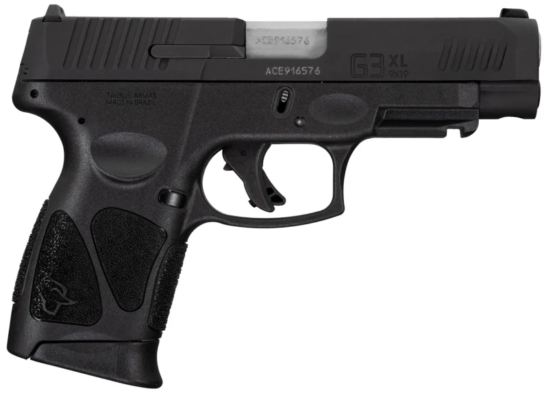 Taurus 1G3XLSR904110 G3XL Compact Frame 9mm Luger 10+1 4" Matte Stainless Steel Barrel, Matte Black Tenifer Serrated Steel Slide, Black Polymer Frame w/Picatinny Rail, Black Polymer Grip