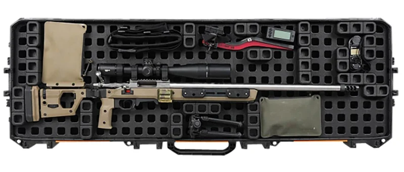 Magpul MAG1302BLK DAKA Grid Organizer Black Polypropylene for Pelican 800 Vault Double Rifle Case