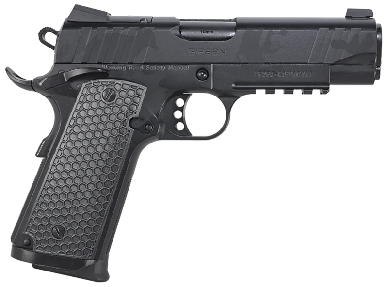 Girsan 391154 MC1911 C Influencer Compact 45 ACP 8+1 4.40" Black Steel Barrel, Black Camo Optic Ready/Serrated Steel Slide & Frame w/Picatinny Rail & Beavertail, Black Polymer Grip