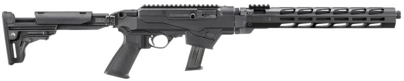 Ruger 19140 PC Carbine 9mm Luger 17+1 16.12" Threaded/Fluted Barrel, Black, Reversible Folding Stock, M-LOK Handguard, Optics Mount