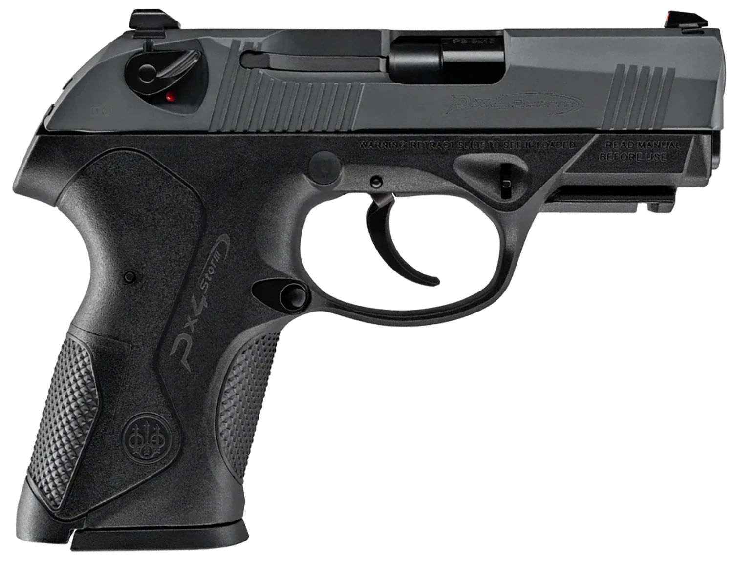 Beretta USA JXC9G15CC2 PX4 G Compact Carry9mm Luger 15+1 3.20" Black Inox Heavy Contour Rotating Barrel, Black Bruniton Serrated Steel Slide, Black Polymer Frame w/Picatinny Rail