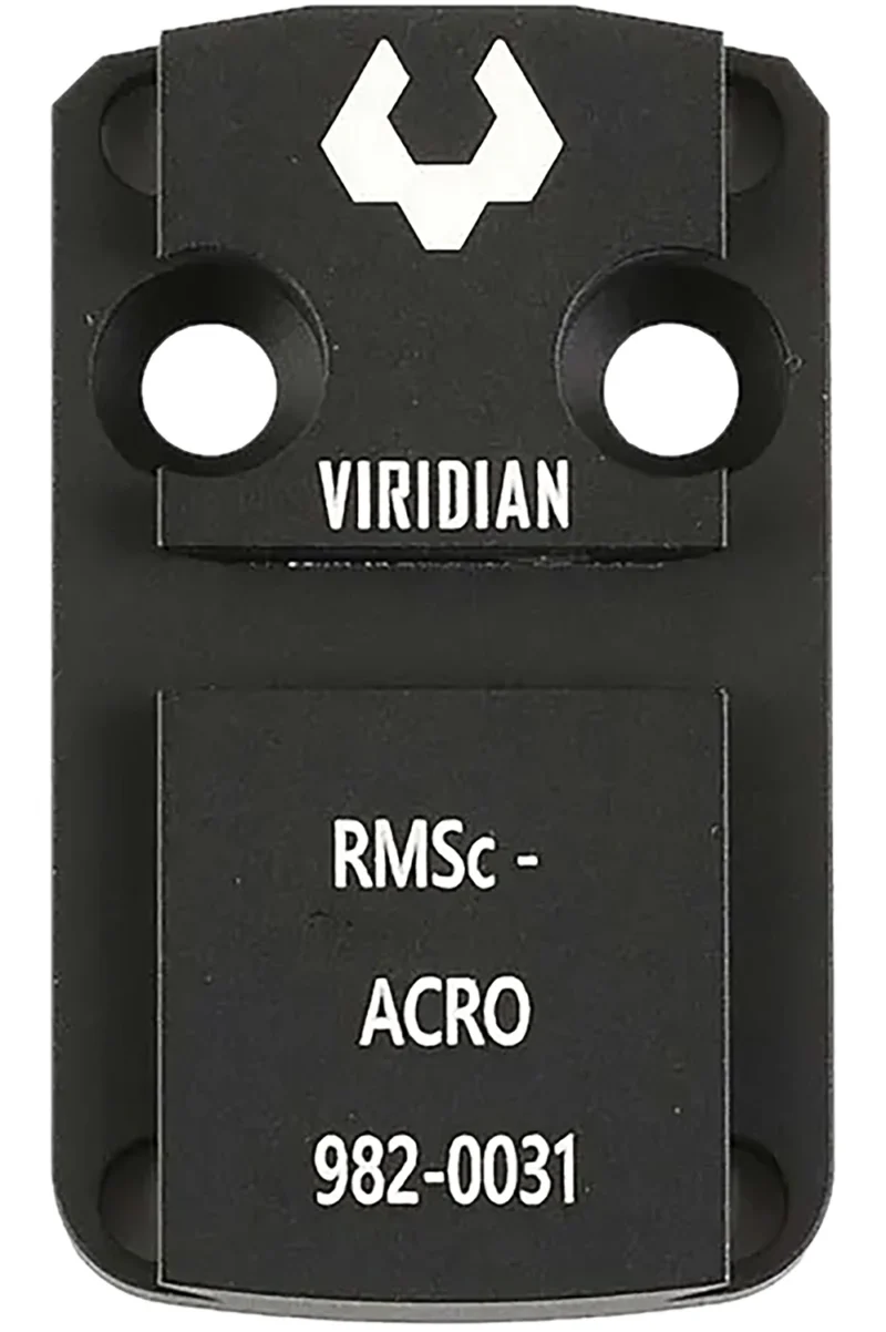 Viridian 9820031 RFX 44 Shield RMSc Mounting Adapter Black Anodized