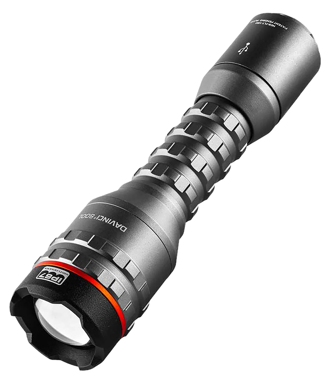 NEBO NEBFLT1063 Davinci 800L Flashlight Gray 100/400/800 Lumens White LED