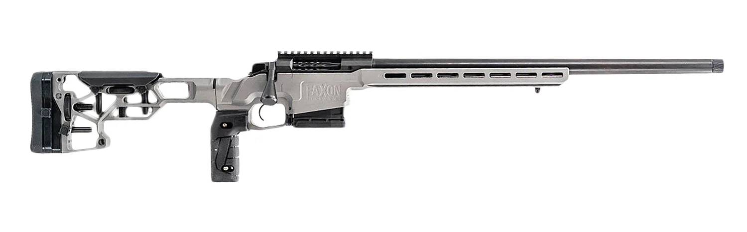 Faxon FX7 Pershing .308 Win 22" bolt-action rifle with light grey stock and steel barrel