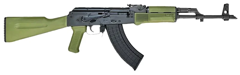 Riley Defense Inc RAK102G RAK 7.62x39mm 30+1 16.25" Black Nitride Threaded Barrel, Black Oxide Mil-Spec Receiver, Fixed Army Green Polymer, Stock OD Green Polymer Grip