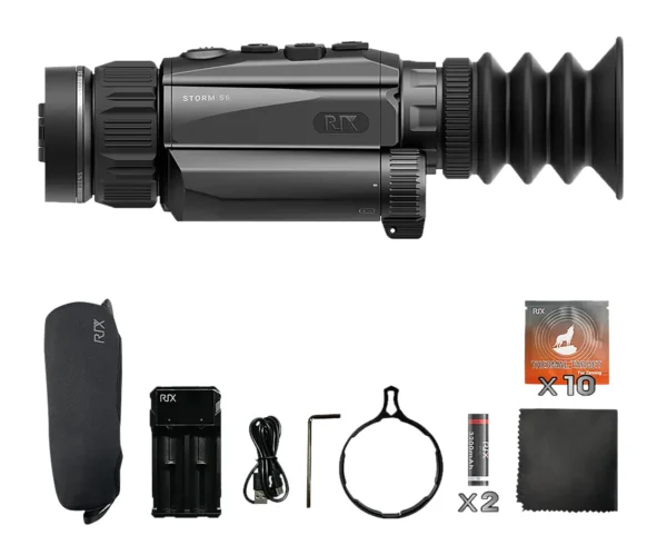 Rix Optics  (visir Inc) RIXSTORMS6 Storm S6 Thermal Black 3.5x35mm, Multi Reticle, 2x Zoom, 640x480, 12 Microns, 50 Hz Resolution