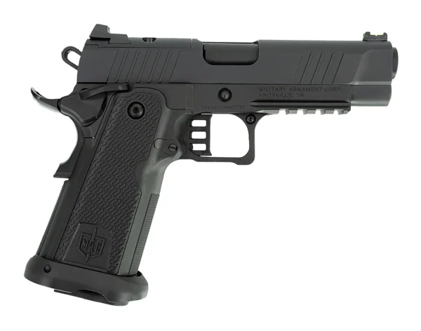 MAC 12500014 9 DS-D 9mm Luger 17+1 4.25" Black QPQ Threaded Bull Barrel, QPQ Tenifer Cerakote Optic Cut/Serrated Steel Slide, QPQ Tenifer Cerakote Steel Frame w/Accessory Rail & Beavertail