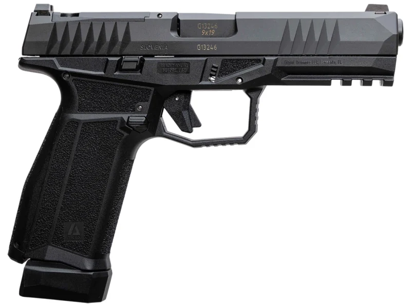 AREX 815537023893 Delta L Gen2 9mm Luger 17+1 4.50" Black Barrel, Black Nitride Optic Cut/Serrated Slide, Black Frame, Ambidextrous