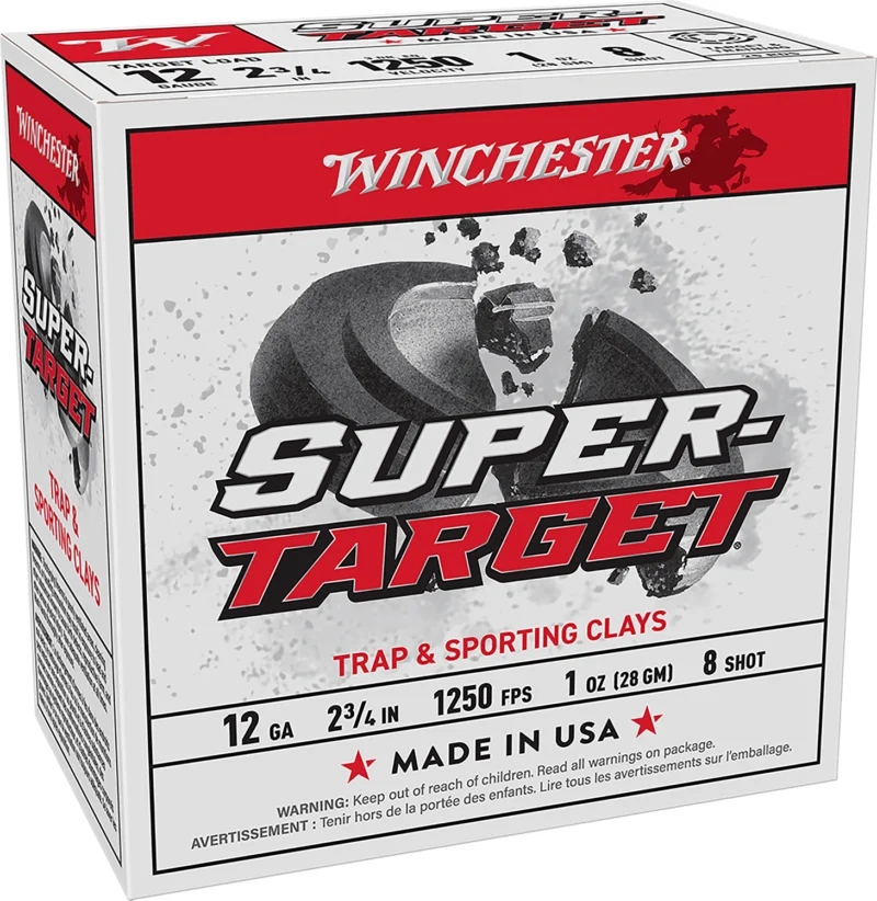 Winchester Ammo TRGT12508 Super-Target 12Gauge 2.75" 1oz 8Shot 25 Per Box/10 Case