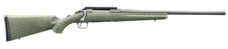 Glenfield 52004 Model A Full Size 243 Win 4+1 20" Matte Black Threaded Barrel, Matte Black Alloy Steel Receiver w/Picatinny Rail, Moss Green Splatter Fixed Synthetic Stock, Thread Protector