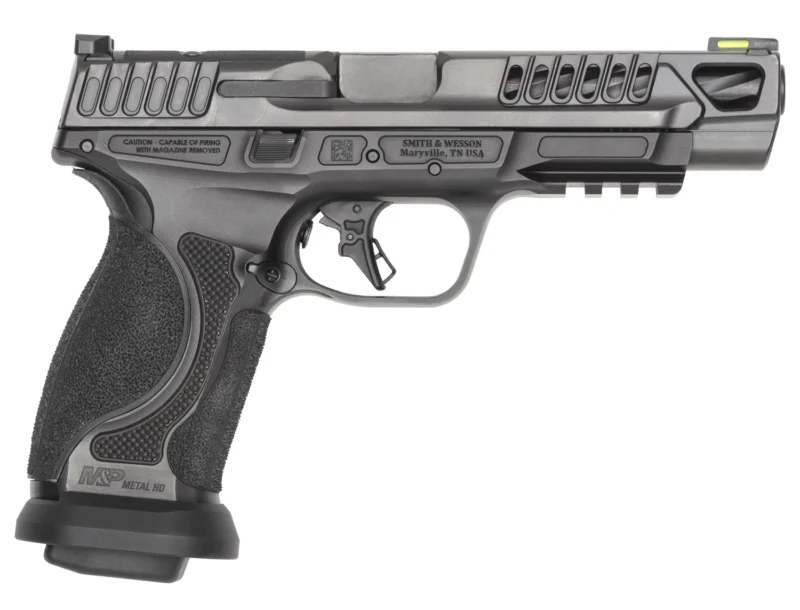 Smith & Wesson 14068 M&P M2.0 Competitor HD 9mm Luger 17+1 5" Overall Black Armornite Stainless Steel Spiral Fluted Barrel, Lightening Cut/Optic Ready/Serrated Slide & Stainless Steel Frame w/Picatinn