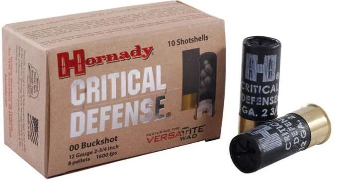 HORNADY CRITICAL DEFENSE 12GA 00BK 23/4 8PEL 10RD BX 100RD CASE - Image 4