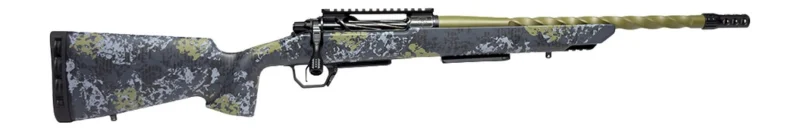 Horizon Firearms HRF-VE2-22CM-18R Venatic 2 22 Creedmoor 18" Sage Green Spiral Fluted Threaded Barrel, Black DLC Receiver w/Picatinny Rail, Arca Rail Forend, Artic Moss Iota EKO X Carbon Fiber Stock