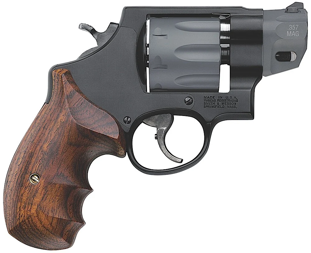 Smith & Wesson Performance Center Model 327 .357 Mag 2" revolver, scandium frame, wood grips