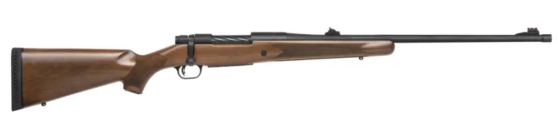 Mossberg Patriot .300 Win Mag bolt-action rifle with threaded fluted barrel and matte blued finish
