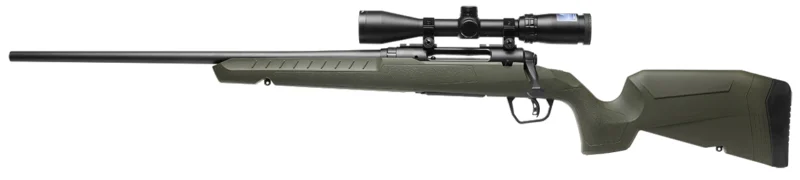 Savage Axis 2 XP 25-06 Rem 22in left-hand rifle with mounted 3-9x40 scope and green synthetic stock