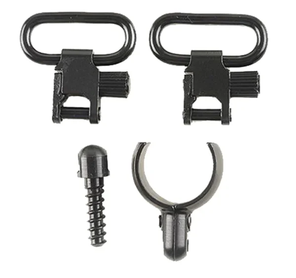 Uncle Mike's 15932 Magnum Band Swivel Set made of Steel with Blued Finish, 1" Loop Size, Quick Detach 115 SG-2 Style for Most 12 Gauge Shotguns