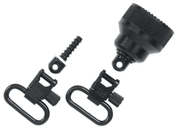 Uncle Mike's 18015 Mag Cap Swivel Set made of Steel with Blue Finish, 1" Loop Size & Quick Detach Style for  20 Gauge Remington 870 & 870 Youth Includes Two Super Swivels