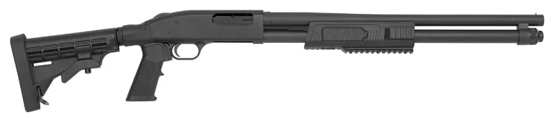 Mossberg 590 FLEX Tactical 12 Gauge 20in blued finish with adjustable FLEX stock and tri-rail forend