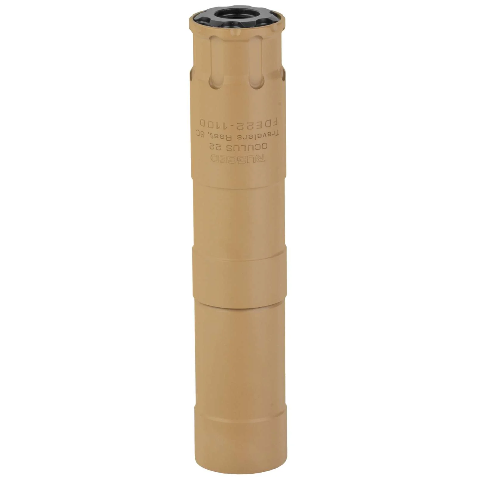 Rugged Suppressors Oculus22 FDE suppressor 3.25 to 5.25 inch 17-4 stainless