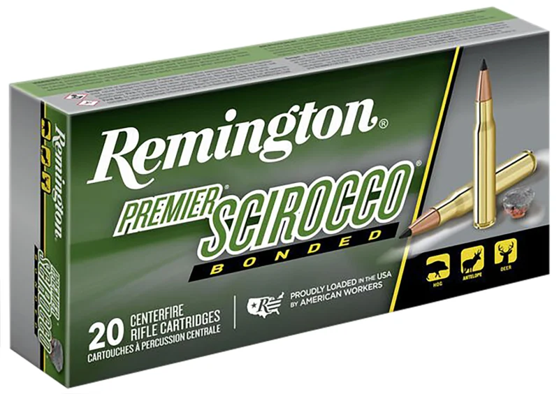 Remington Ammunition 29332 Premier Scirocco Bonded 308Win 165gr Swift Scirocco Bonded 20 Per Box/10 Case