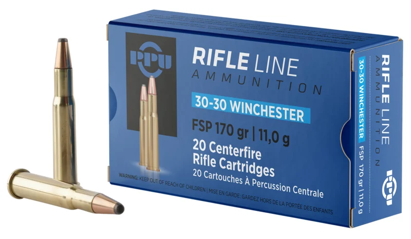 PPU PP30302 Standard Rifle 30-30Win 170gr Flat Soft Point 20 Per Box/10 Case