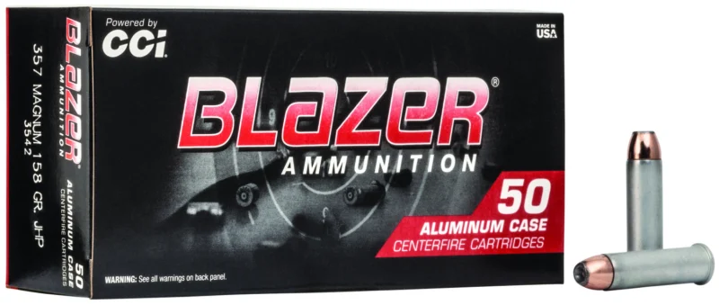 CCI 3542 Blazer Handgun 357Mag 158gr Jacket Hollow Point 50 Per Box/20 Case