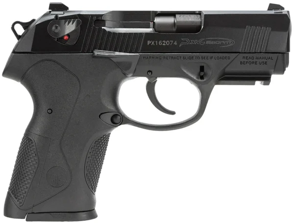 Beretta USA JXC9F20 Px4 Storm Compact 9mm Luger 10+1 3.27" Black Steel Barrel, Black Bruniton Serrated Steel Slide, Black Polymer Frame w/Picatinny Rail & Interchangeable Backstrap Grip, Ambidextrous